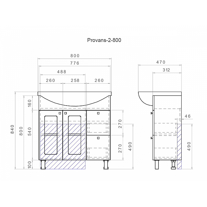 Тумба Provans 800 (Балтика)