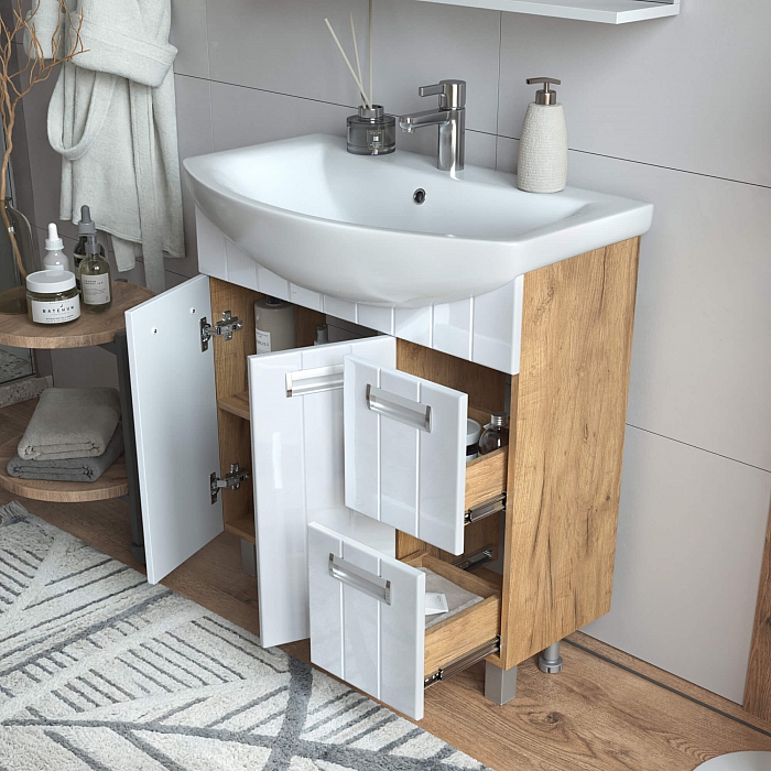 Тумба под раковину Diana 800-2-2 (Балтика) дуб золотой