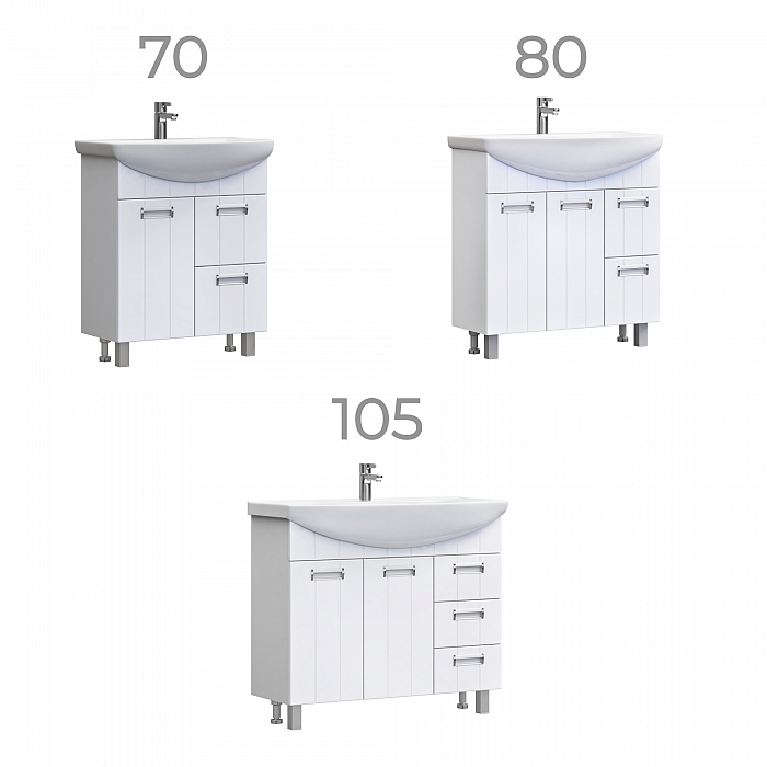 Тумба под раковину Диана 800-2-2 (Балтика)