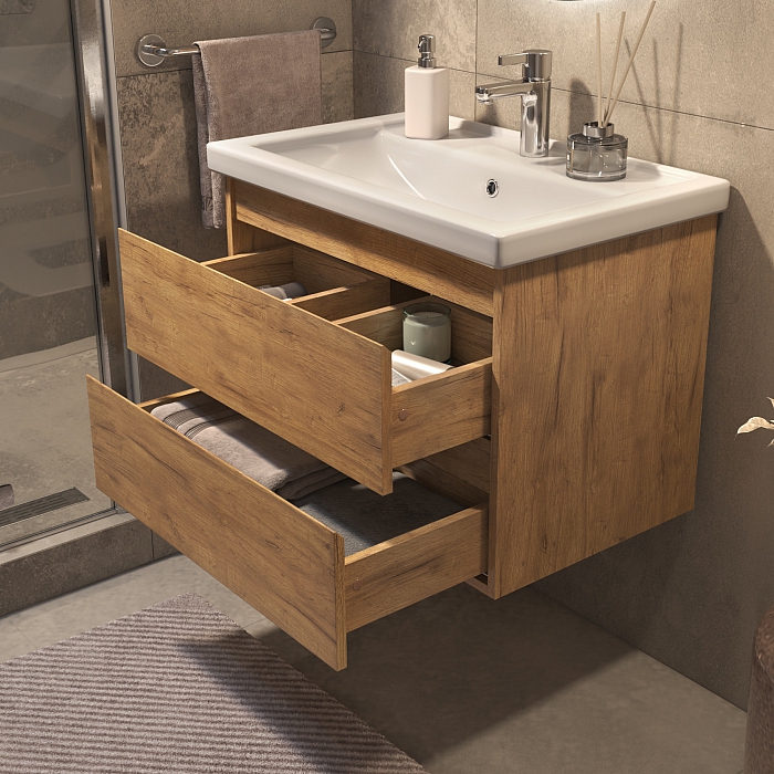 Тумба под раковину Fusta 700-0-2 (Фостер) навесная дуб золотой