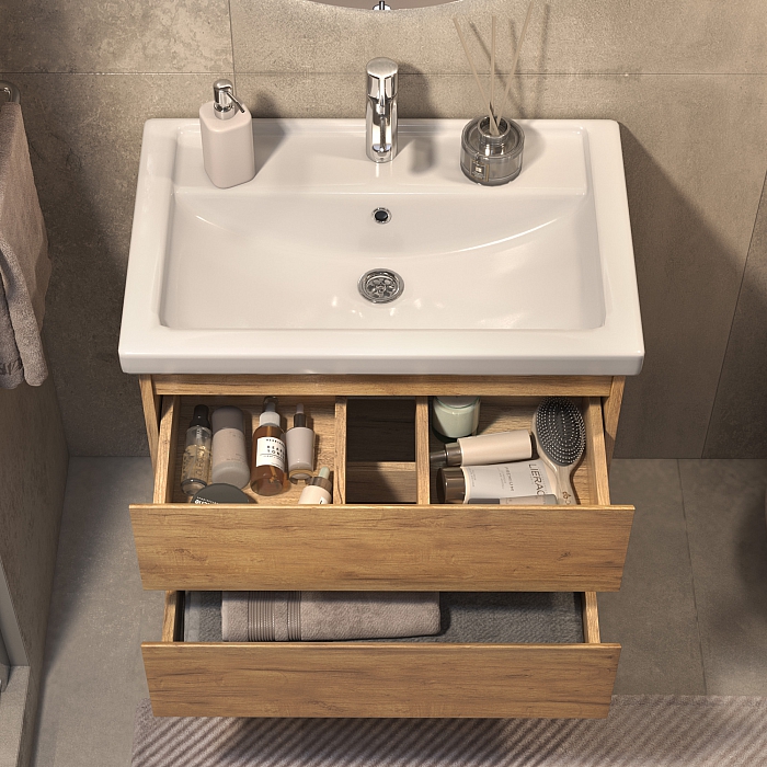 Тумба под раковину Fusta 700-0-2 (Фостер) навесная дуб золотой