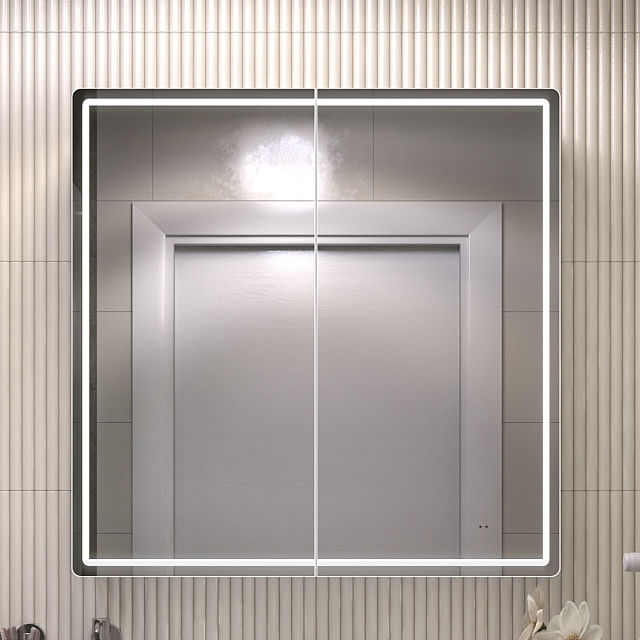 Шкаф навесной Geometry Classic 800 с зеркалом