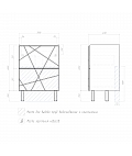 Тумба под раковину Geometry 600-0-2 (Como) бетон