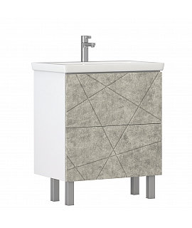 Тумба под раковину Геометрия 700-0-2 (Como) бетон