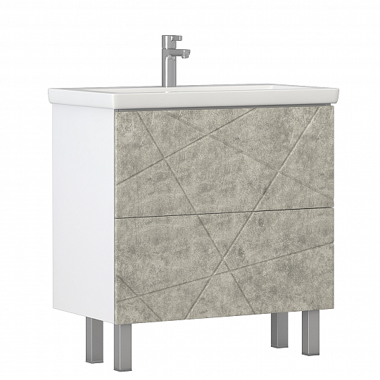 Тумба под раковину Геометрия 800-0-2 (Como) бетон