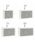 Тумба под раковину Geometry 500-0-1 (Como) навесная бетон