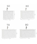 Тумба под раковину Geometry 500-0-1 (Como) навесная