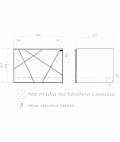 Тумба под раковину Geometry 600-0-1 (Como) навесная бетон