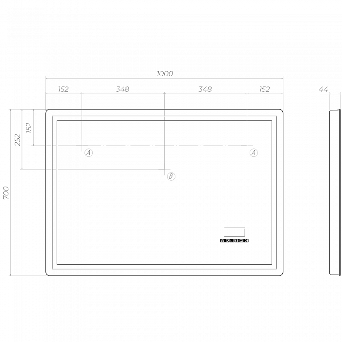 Зеркало Geometry Media voice 1000