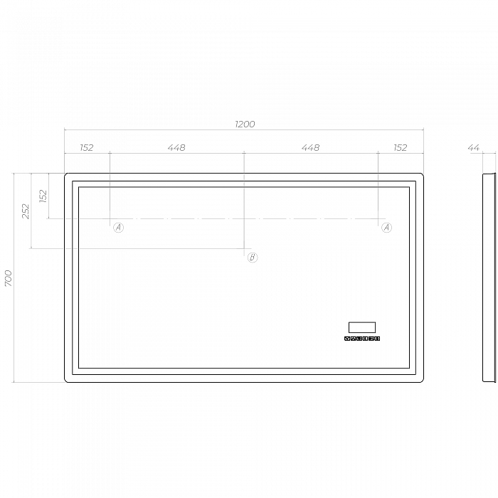 Зеркало Geometry Media voice 1200