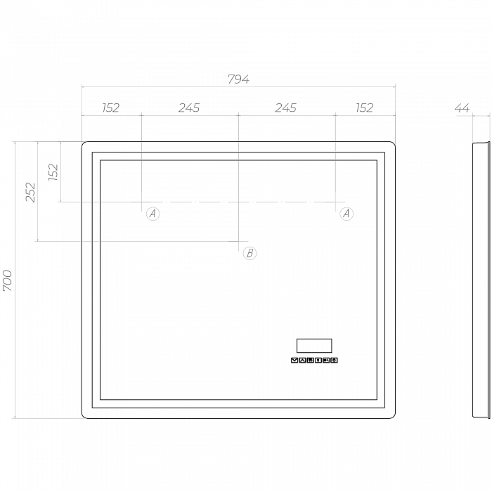 Зеркало Geometry Media voice 800
