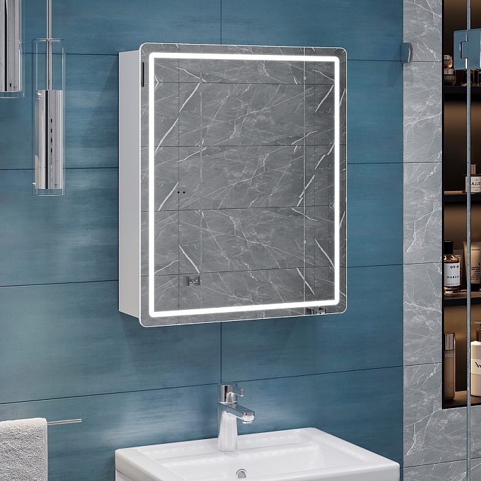 Шкаф навесной Geometry Classic 500 с зеркалом