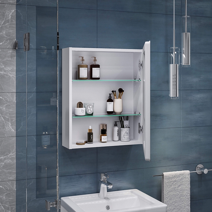 Шкаф навесной Геометрия Классик 500 с зеркалом