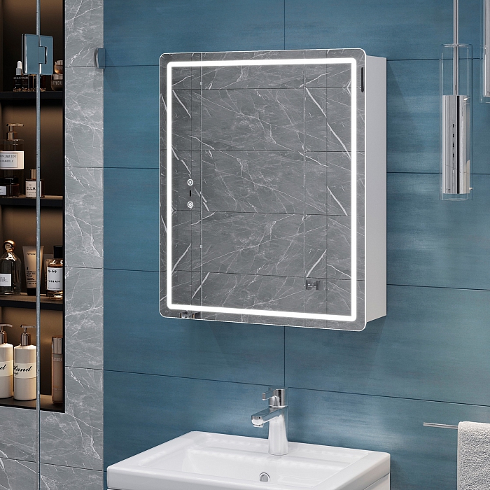 Шкаф навесной Geometry Step 500 с зеркалом