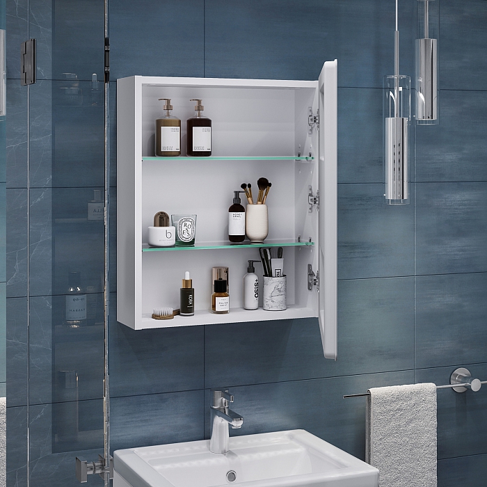 Шкаф навесной Geometry Step 500 с зеркалом