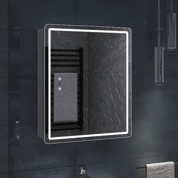 Шкаф навесной Geometry Step 500 с зеркалом