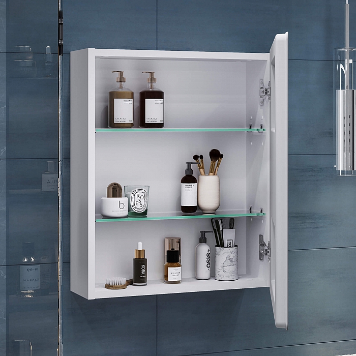 Шкаф навесной Геометрия Степ 500 с зеркалом