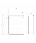 Шкаф навесной Geometry Step 500 с зеркалом