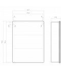 Шкаф навесной Geometry Step 600 с зеркалом