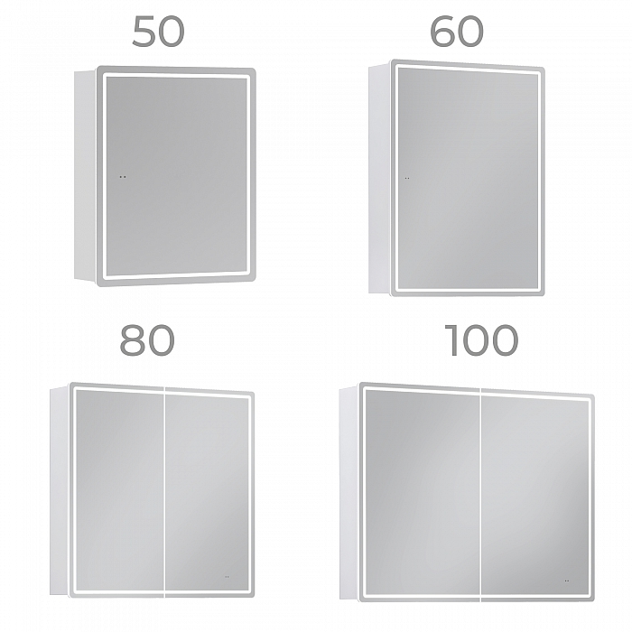 Шкаф навесной Geometry Classic 500 с зеркалом