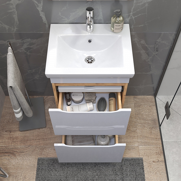 Тумба под раковину напольная/навесная Grani 500-0-2 (Como) дуб золотой