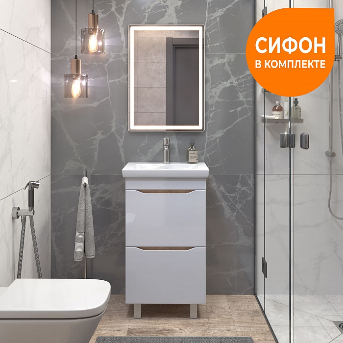 Тумба под раковину напольная/навесная Grani 500-0-2 (Como) дуб золотой