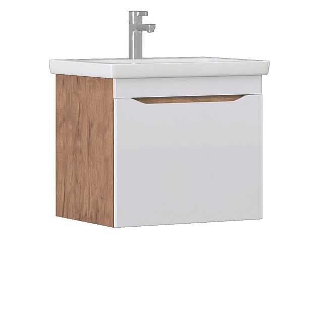 Тумба под раковину  Грани 600-0-1 (Como) навесная дуб золотой