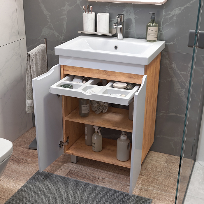 Тумба под раковину Грани 600-2-0 (Como) дуб золотой