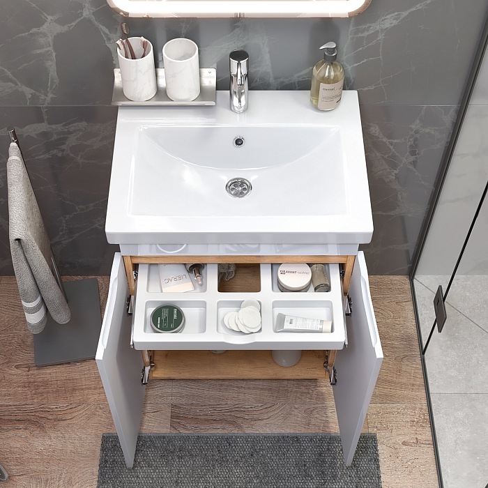 Тумба под раковину Грани 600-2-0 (Como) дуб золотой