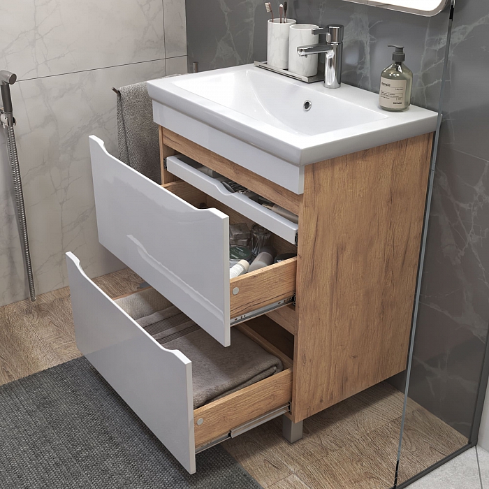 Тумба под раковину напольная/навесная Grani 700-0-2 (Como) дуб золотой