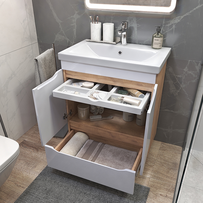 Тумба под раковину Grani 700-2-1 (Como) дуб золотой