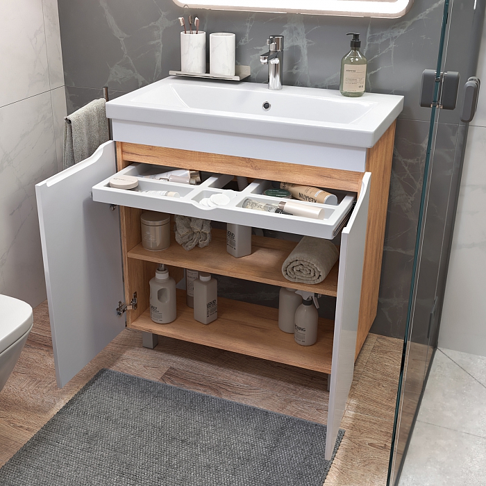 Тумба под раковину Грани 800-2-0 (Como) дуб золотой