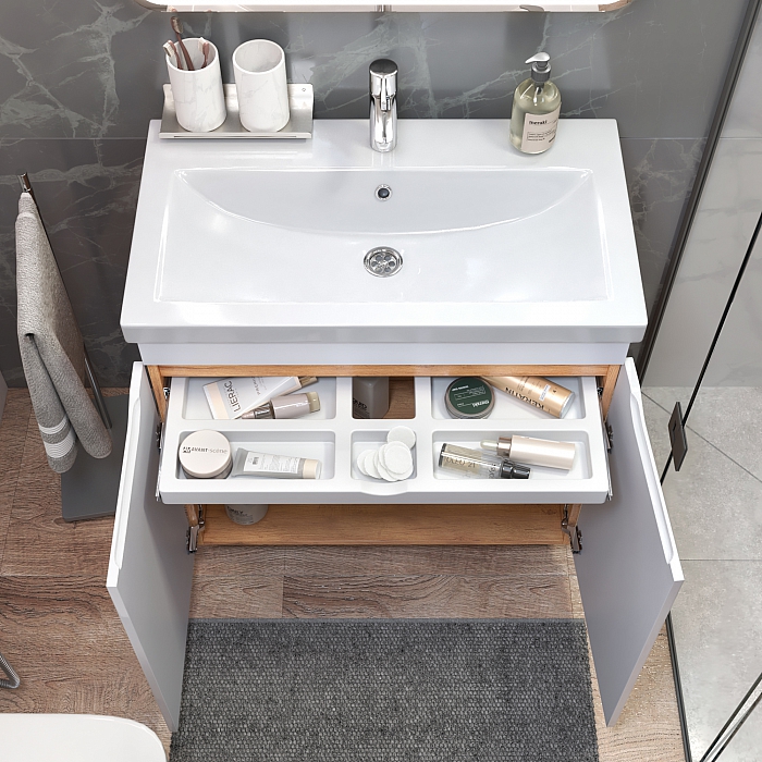 Тумба под раковину Грани 800-2-0 (Como) дуб золотой