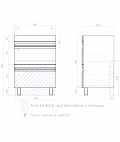 Тумба под раковину Holly 600-0-2 (Como)