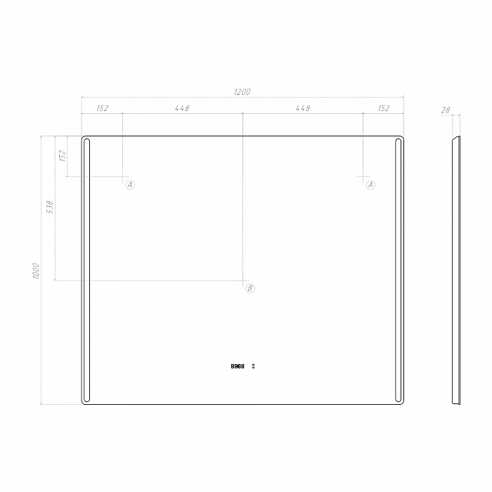 Зеркало Крона Люкс 1200