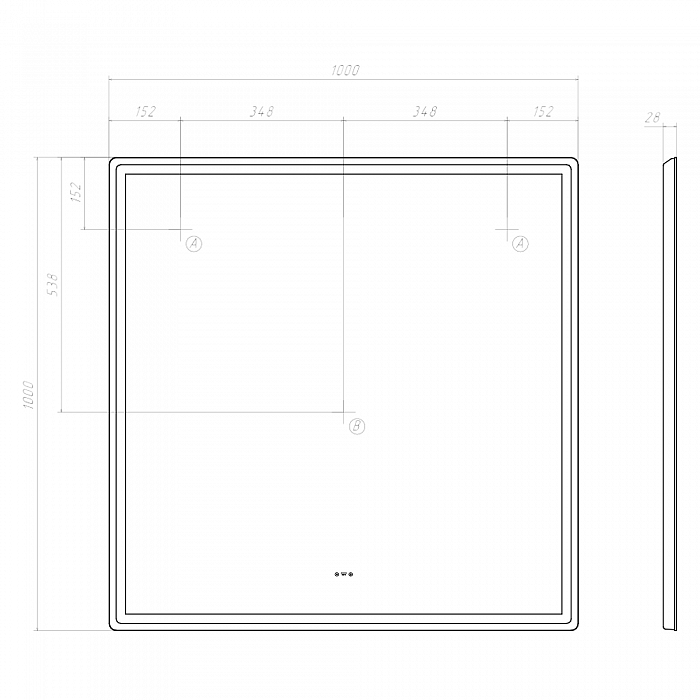 Зеркало Роберта Степ 1000