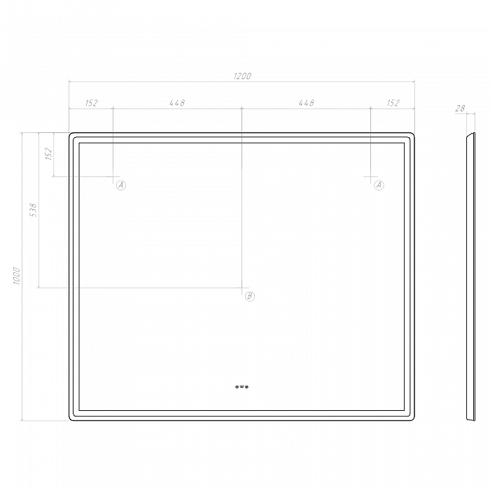 Зеркало Роберта Степ 1200