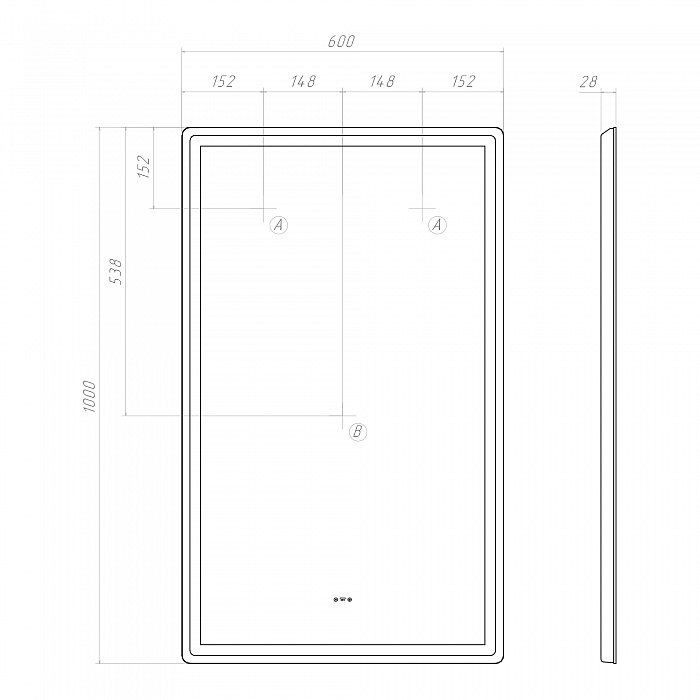 Зеркало Роберта Степ 600