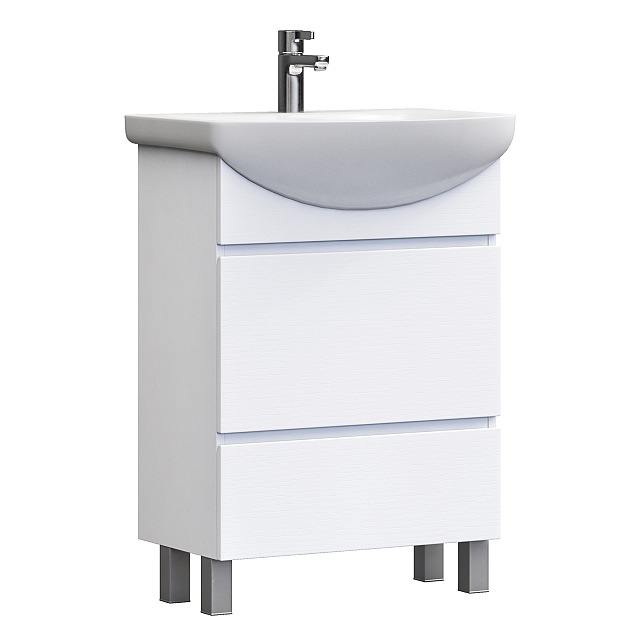 Тумба под раковину Винг 600-0-2 (Балтика) белый