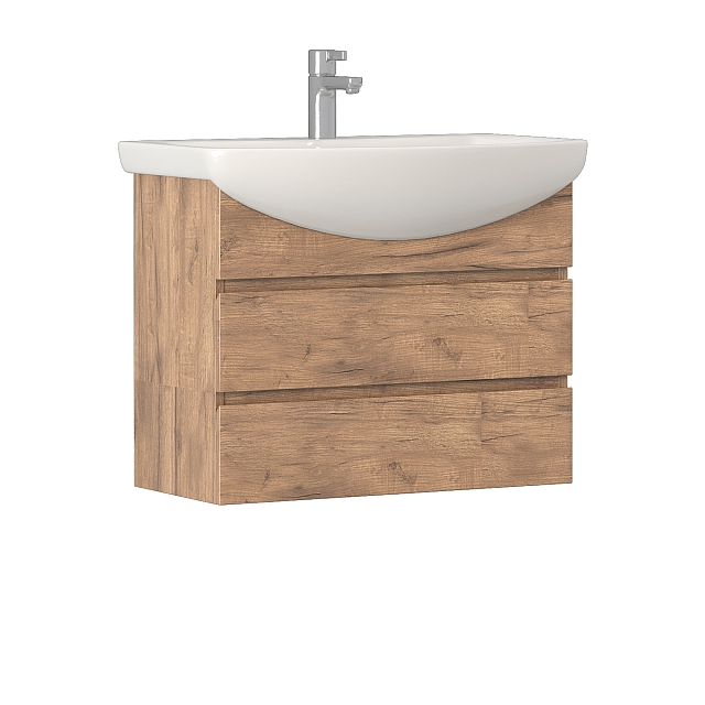 Тумба под раковину  Винг 700-0-2 (Балтика) навесная дуб золотой