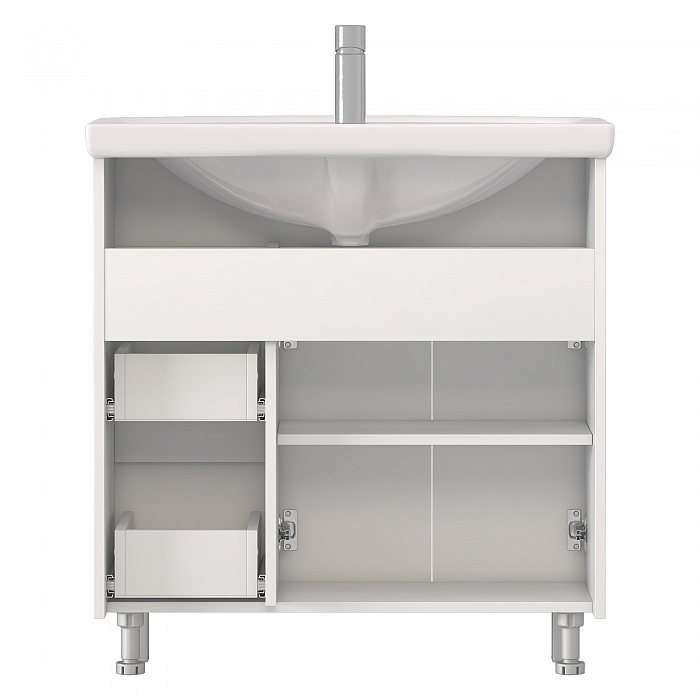 Тумба под раковину  Винг 800-2-2 (Балтика) белый