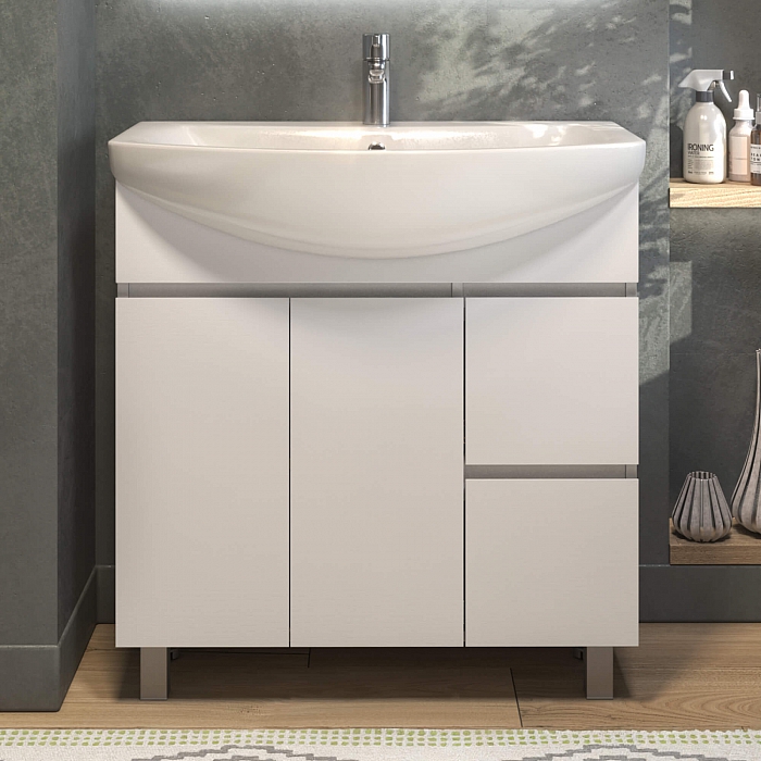 Тумба под раковину  Винг 800-2-2 (Балтика) белый