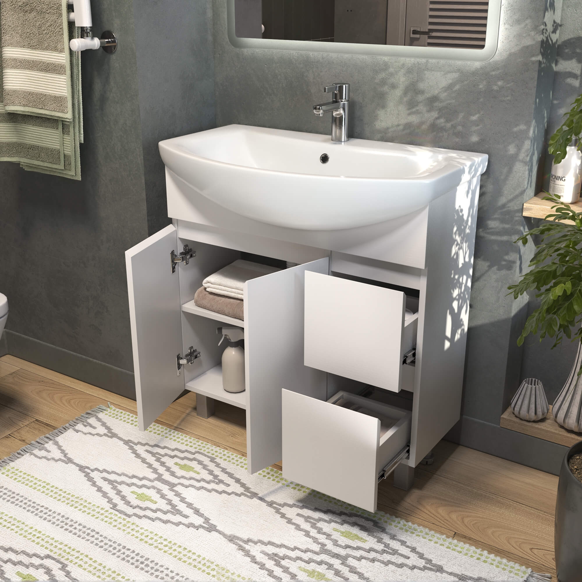 Винг 80-2-2 белый