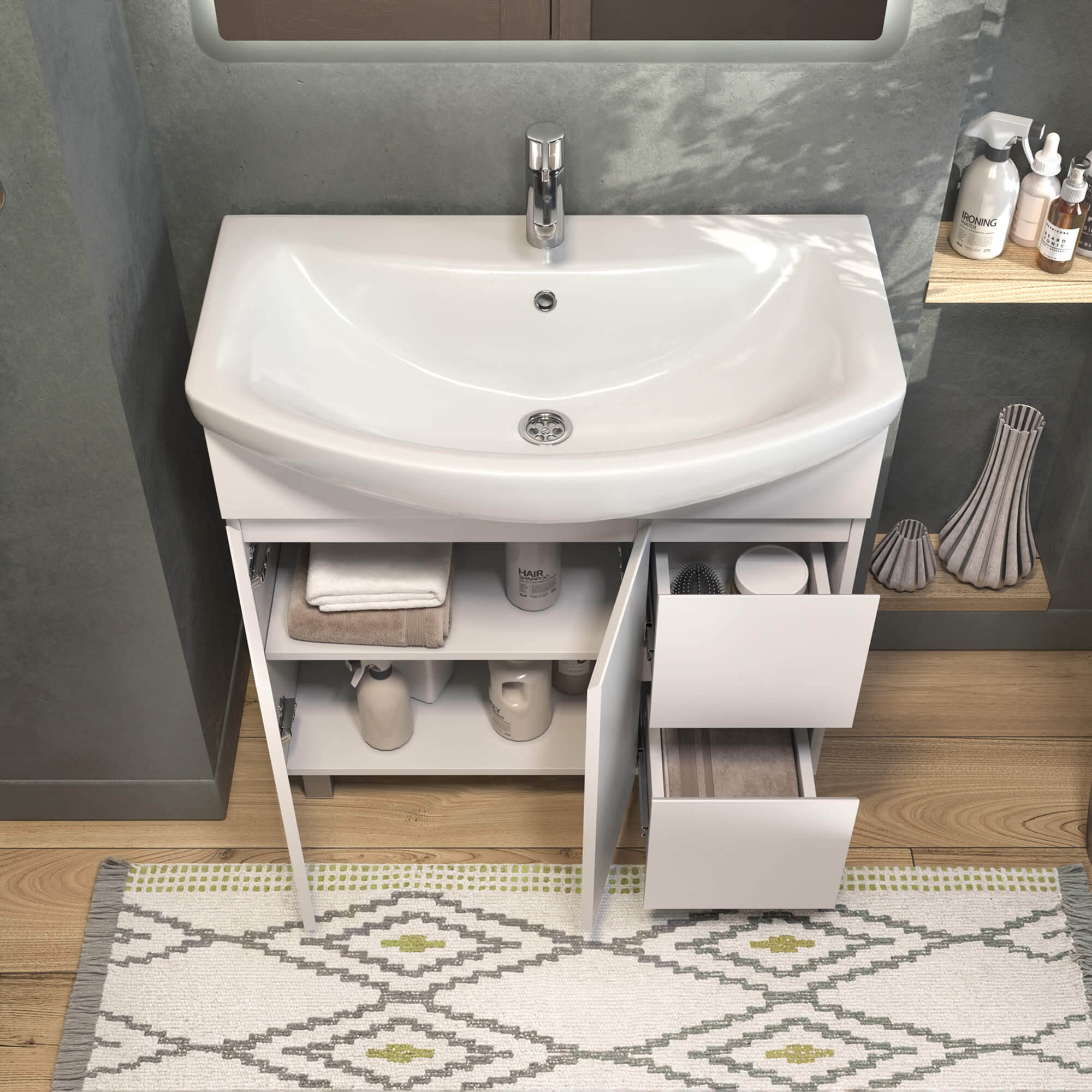 Винг 80-2-2 белый