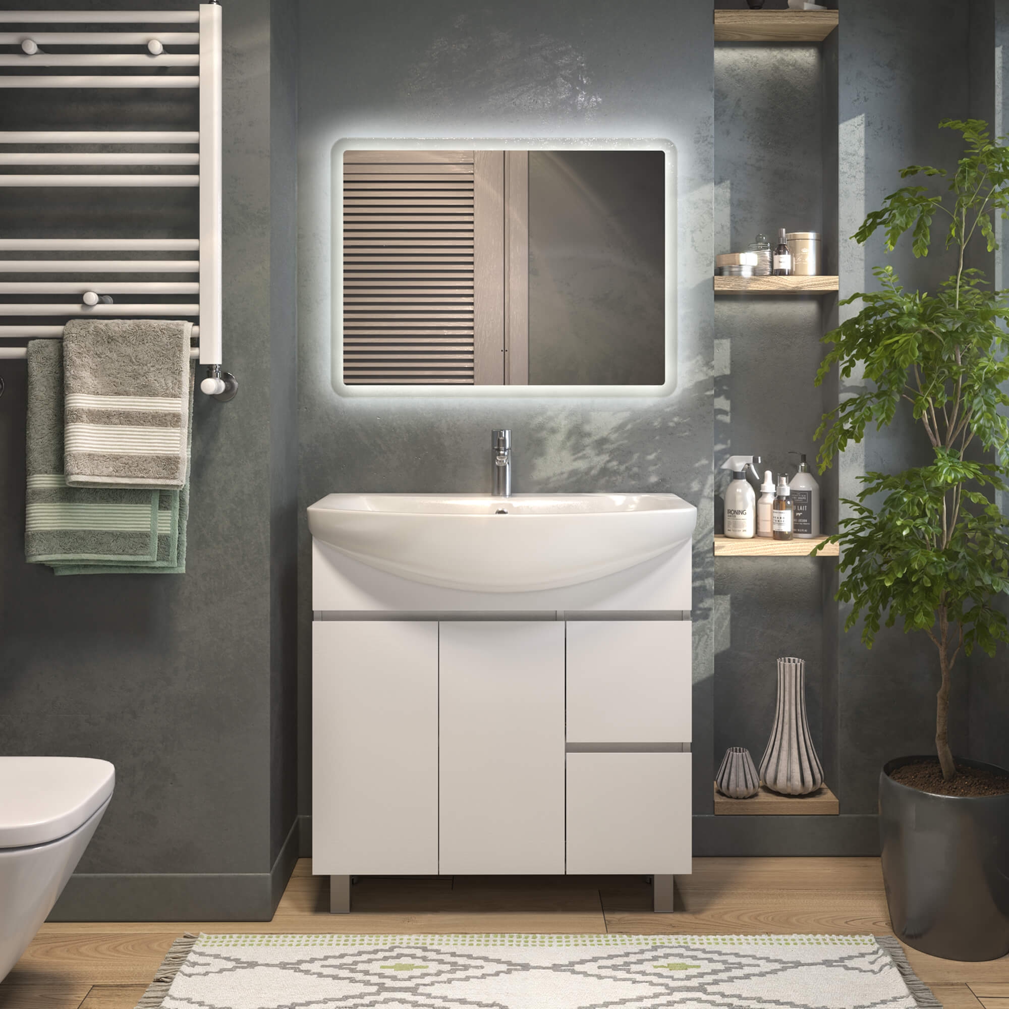 Винг 80-2-2 белый